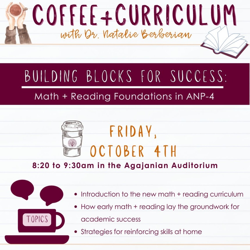 Coffee and Curriculum - Setting the Academic Foundation - What's New in ANP-4