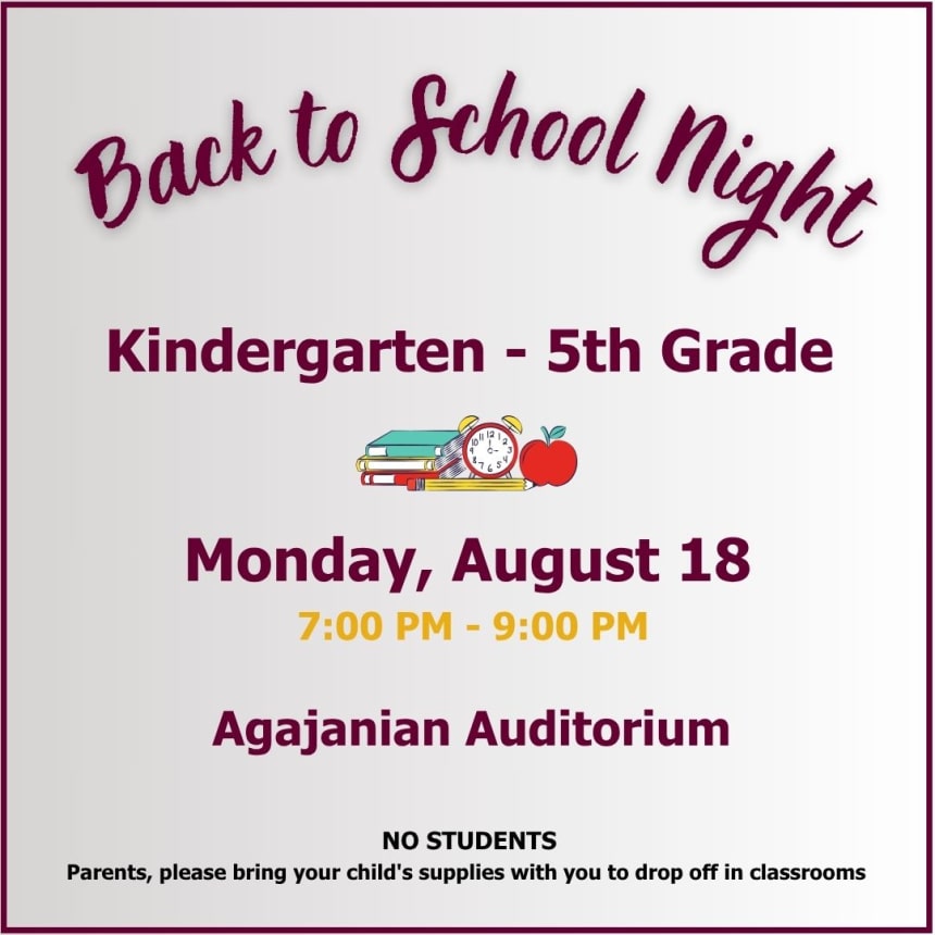 MMS - Back to School Night
