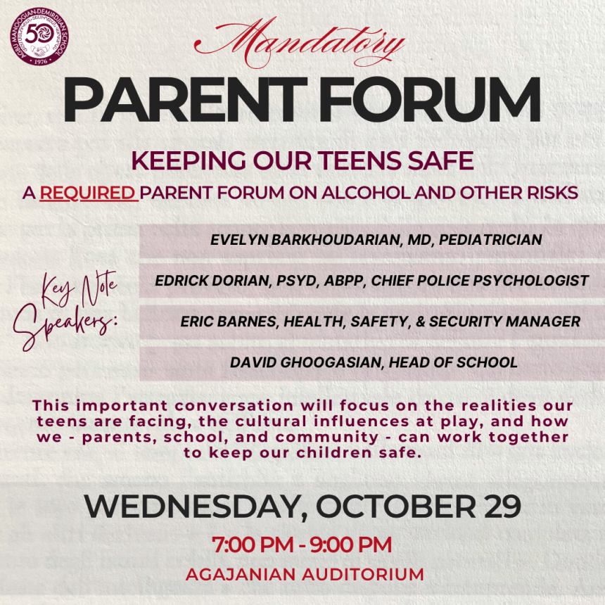 Parent Forum - Keeping Our Teens Safe