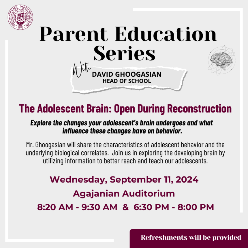 Parent Education Series - The Adolescent Brain - Open During Reconstruction